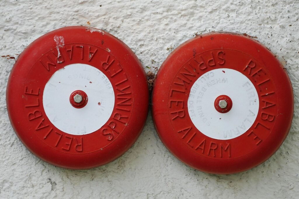 fire alarms, sprinkler system, fire alarm, investment, round, white, red, screw, wall, fire alarm, fire alarm, fire alarm, fire alarm, fire alarm